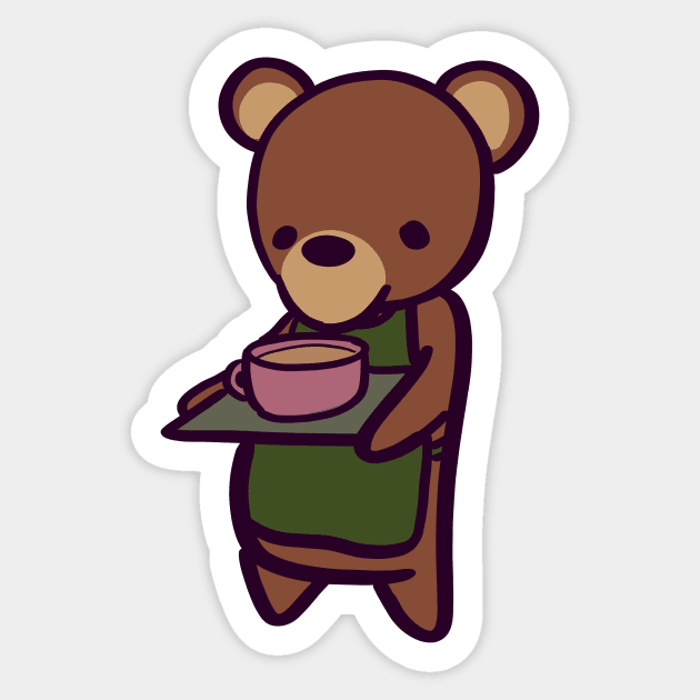 A Grizzly Bearista Sticker by ThumboArtBumbo